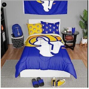 Los Angeles LA Rams NFL Comforter & 2 pillow cases Bag Set FOCO Twin Size